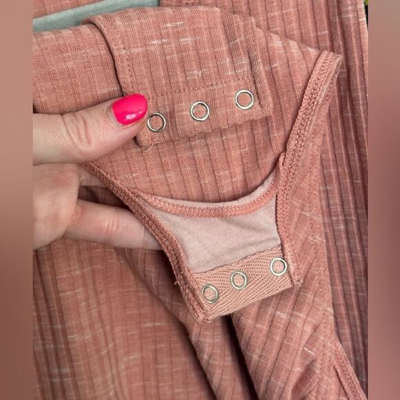 Intimately Free People Pink Ribbed Secret Sides Sleeveless Bodysuit - Picture 6 of 8